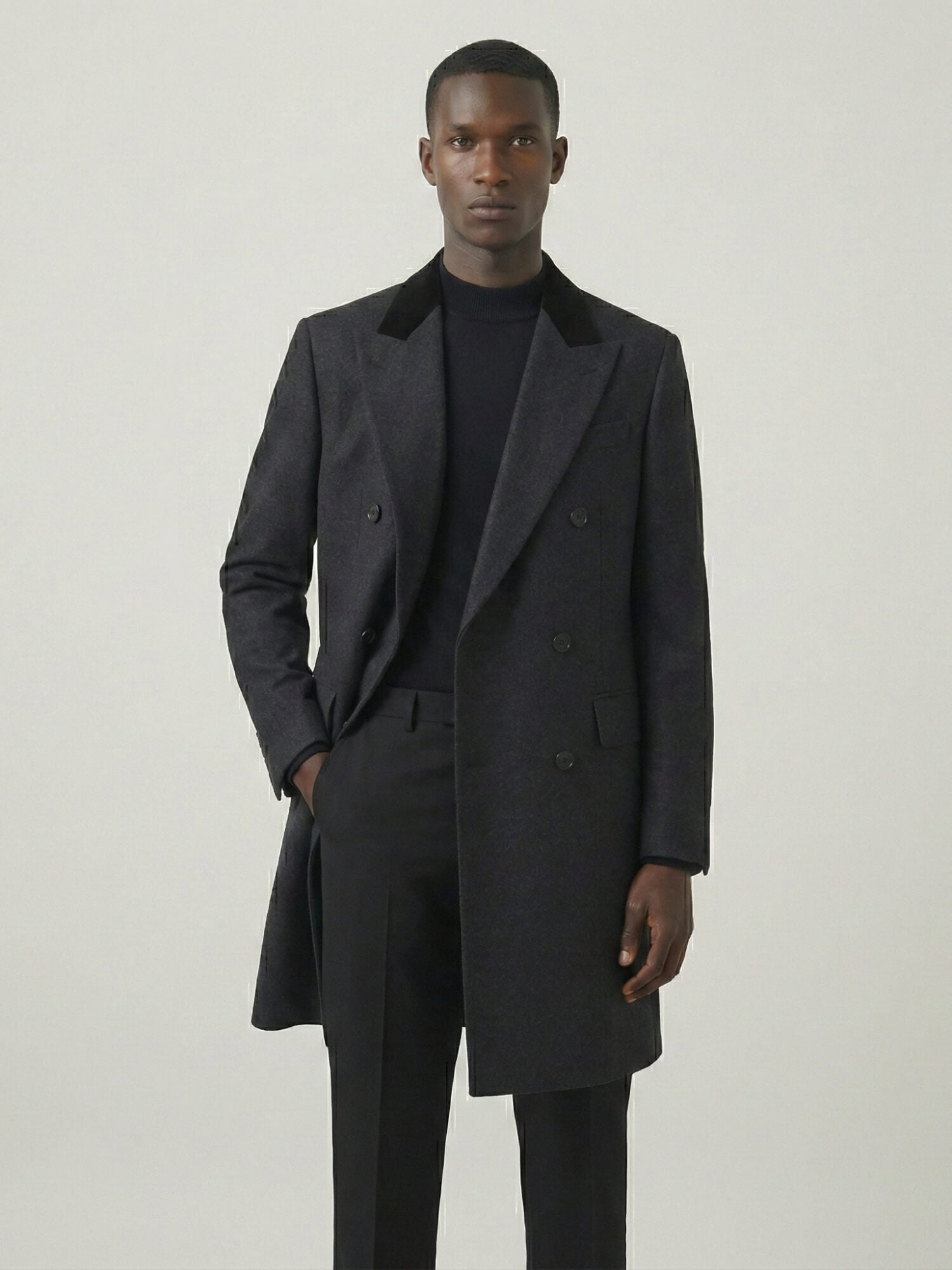 Double-Breasted Wool Coat