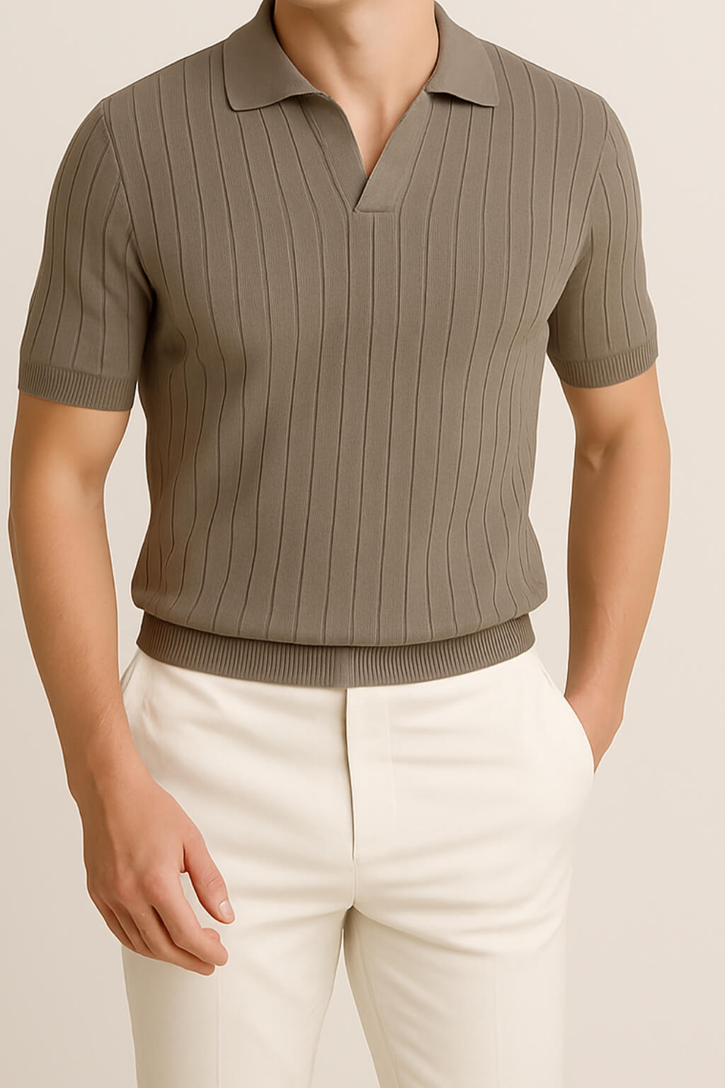 The Lorenzo Short Sleeve Ribbed Polo