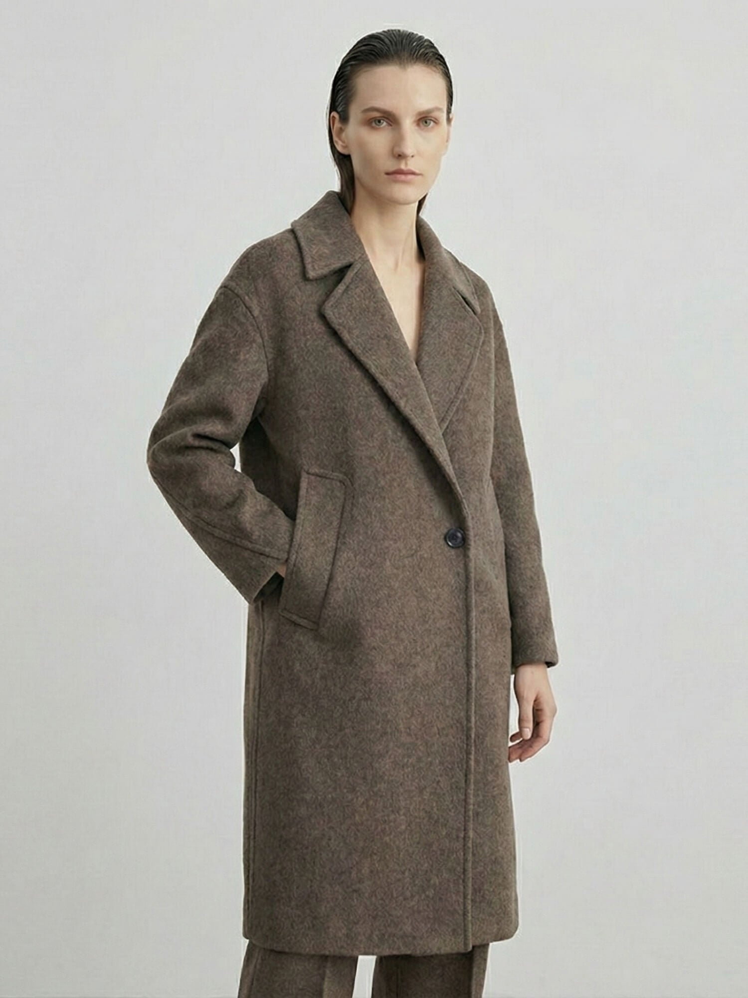 Oversized Wool Blend Coat