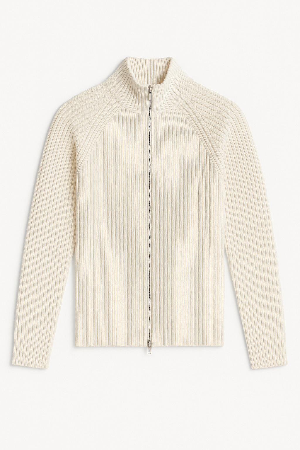 The Marco Ribbed Full Zip Sweater