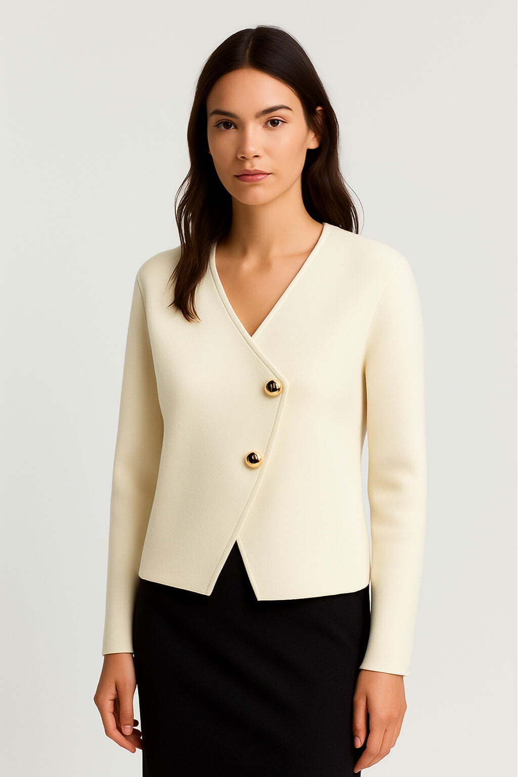 Josephine Buttoned Knit Jacket
